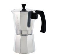 GROSCHE Milano Moka Stovetop Espresso Coffee Maker with Italian Safety Valve and Protection Handle, Black, 3 cup N14