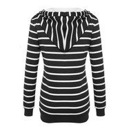 Pullover Tops,Morecome Womens Stripe Loose Casual Long Sleeve Hoodie Sweatshirt (S, Black) N13