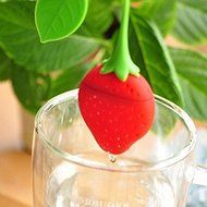 Cute Fashion Strawberry Silicone Herbal Spices Leaf Tea Infuser Strainer N4