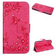iPhone 7 Case,iPhone 7 Wallet Case,Phezen Serect Garden Series Butterfly Flower Bling Diamod Inlaid PU Leather... N60