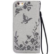 iPhone 7 Case,iPhone 7 Wallet Case,Phezen Serect Garden Series Butterfly Flower Bling Diamod Inlaid PU Leather... N63