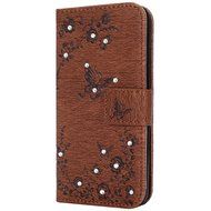 iPhone 7 Case,iPhone 7 Wallet Case,Phezen Serect Garden Series Butterfly Flower Bling Diamod Inlaid PU Leather... N67