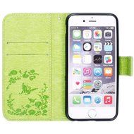 iPhone 7 Case,iPhone 7 Wallet Case,Phezen Serect Garden Series Butterfly Flower Bling Diamod Inlaid PU Leather... N70