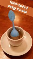 4-Pack Cozy Brew Loose Leaf Silicone Stainless Steel Tea Infuser with Drip Tray N8