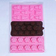 Poproo Bear Shaped Silicone Candy Molds Jello Chocolate Mold Ice Cube Tray - Bear Figure, Head, Paw Print (Set... N5