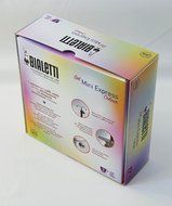 Bialetti: Set Mini Express Colour 2-Cups FUCHSIA + 2 Bialetti Transparent Coffee Glasses with Fuchsia Bottom [... N3