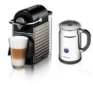 Nespresso Pixie Espresso Maker With Aeroccino Plus Milk Frother, Electric Titan N5
