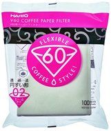 Hario 02 100 Count Coffee Paper Filter, Natural N7