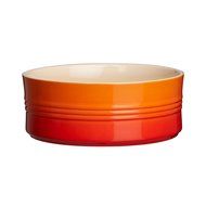 Le Creuset of America Stoneware Souffle Dish, 1-Quart, Flame