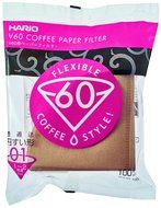 Hario 02 100 Count Coffee Paper Filter, Natural N8