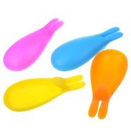 COSMOS Pack of 4 Assorted Colors Rabbit Shape Silicone Tea Bag Holder Clip for Cup Mug N2