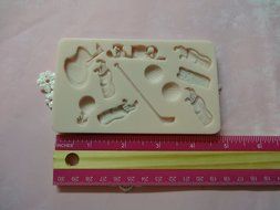 Golf Set, sports, sport Silicone Mold By Oh! Sweet Art FDA Approved for Food N2