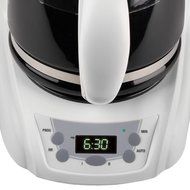 12-Cup Capacity Programmable Coffee Maker, Non-Stick Warming Plate, White N2