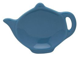HIC Teapot-Shaped Tea Bag Holder and Resting Caddy, High-Fired Ceramic, Sage Green, 4.5-Inches N3