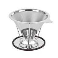 Miss Coffee Pour Over Coffee Dripper - Stainless Steel Reusable Coffee Filter and Paperless Single Cup Coffee... N4