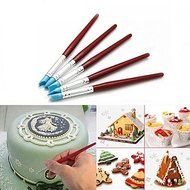 Sher Silicone Cake Engraving Pen Brush Pen Icing Cake Decorating Baking Tools,5Pcs/lot N3