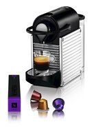 Nespresso Pixie Espresso Maker With Aeroccino Plus Milk Frother, Electric Titan N8