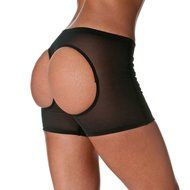 FAHOME (TM) Girdle Butt Lifter Boy Shorts Enhancer Shapewear Panty (M, black) N5