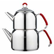 Turkish Teapot Jumbo Set Emsan Anatolia Stainless Steel Big Si&#775;ze