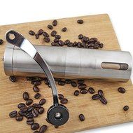 RINE COOOO Brushed 304 Stainless Steel Manual Coffee Grinder Coffee Press N6