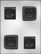 CK Products 2-1/8-Inch Rose Lid/Square Pour Box Chocolate Mold