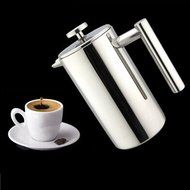 Double Wall Stainless Steel French Coffee Press & Tea Maker, Coffee Maker, 1 Liter N3