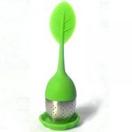 MAXGOODS Fine Silicone Stainless Steel Leaf Tea Strainer Teaspoon Infuser Filter N9