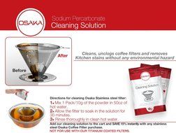 Osaka Sodium Percarbonate Cleaning Solution - Clean and Unclog Coffee Filters and Removes Kitchen Stains. (10... N4