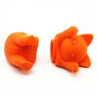 Silicone Cat Tea Spice Leaf Infusers Strainer Diffuser Herbal Loose Filter N3