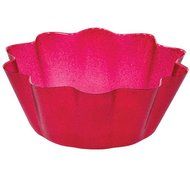 Red Glitter Plastic Fluted Bowls