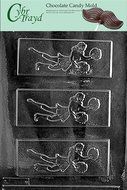 Cybrtrayd S032 Sports Chocolate Candy Mold, Cheer Leader Bar