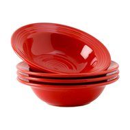 Tuxton Home Concentrix Bowl (Set of 4), 13 oz, Cayenne Red; Restaurant Grade Nonporous Virtrified China; Thermal... N47