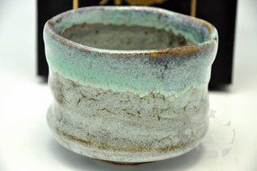 Japanese Mino Yaki ware Matcha Bowl Green Tea 10.7 / 10.7 / 8cm (4.2 / 4.2 / 3.1inch)[7322] N5