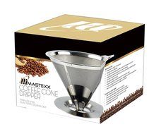 Stainless Steel Coffee Filter and Stand, Reusable Cone Shaped Dripper for Pour-Over Brewing and Straining Tea... N2