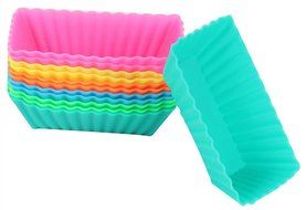 Beauty Clubs Silicone Rectangle Cake Muffin Cupcake Liner Chocolate Bake Cup Mold N6