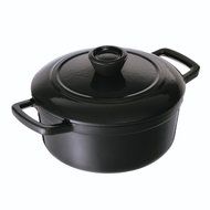 Kuhn Rikon "Vitrifeu" Round 1.8 L Roasting Pot, 7.09", Black