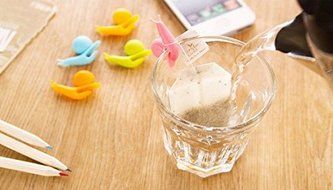 5pcs, Cute Snail Shape Silicone Tea Bag Holder Cup Mug Candy Colors Gift Set Cool, Color Randomly N5