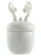 Tea Storage Bulk Candy Jars, Ceramic Reindeer Kitchen Canister Decor N30