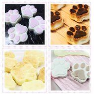 Dog Paws Mold | 2 pcs Adorable Mini Paw-shaped 10 Cavities Baking Mold Non Stick Non-toxic Soft Silicone Heat... N7