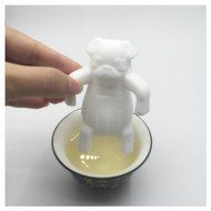 GOOTRADES Silicone Tea Coffee Infuser Pug In A Mug Teapot Herbal Spice Strainer Filter (Beige) N6