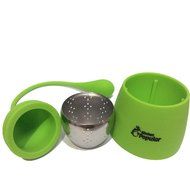 Premium Silicone Tea Infuser - Set of 2 Water drop Tea Strainers - Silicone handle &amp; Drip Tray Stainless Steel... N2