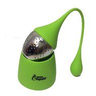 Premium Silicone Tea Infuser - Set of 2 Water drop Tea Strainers - Silicone handle &amp; Drip Tray Stainless Steel... N3