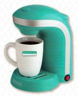 Kitchen Selectives Single Serve Coffee Maker, Teal Green