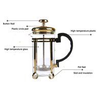 Oak-Pine 350 ML/12 Oz Portable Glass French Press Coffee Maker with Sleek Stainless Plunger & Durable Screen Filter... N5