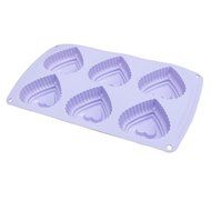 Webake 2 Pack Silicone Cake Molds,Bundt and Madeleine Pan,Round and Heart Shape Muffin Cupcake Pan (Red,Blue) N7