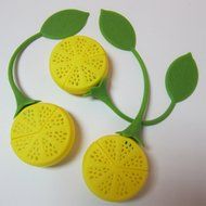 Huayoung 4-pcs Lemon Silicone Tea Filters Perfect for Household &amp; Travel (Yellow) N7