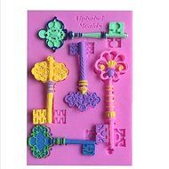 Y&amp;XL&amp;H Ou Shigu Metal Key DIY Baking Cups Fondant Cake Chocolate Silicone Mold, Decoration Tools Bakeware N2
