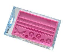 FOUR-C Silicone Mat Button Fondant and Gum Paste Mould Color Pink