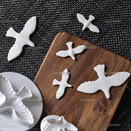 Anyana 3pcs set Little Pigeon Plastic Plunger And Cookie Cutter Cake Mould Tool Kitchen Tool Sugar Paste Baking...