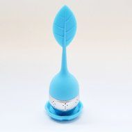 Huayoung 3-pcs Leave-shaped Silicone &amp; Stainless Steel Tea Infusers Useful Tea Filters (Orange) N13